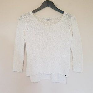 ONeill white cotton  bubble knit sweater